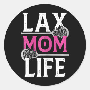 Live Mama Lacrosse Lax Player Tochtergesellschaft Runder Aufkleber
