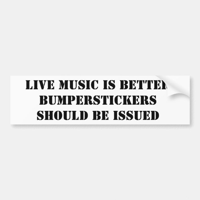 LIVE-MUSIK IST BESSER AUTOAUFKLEBER (Vorne)