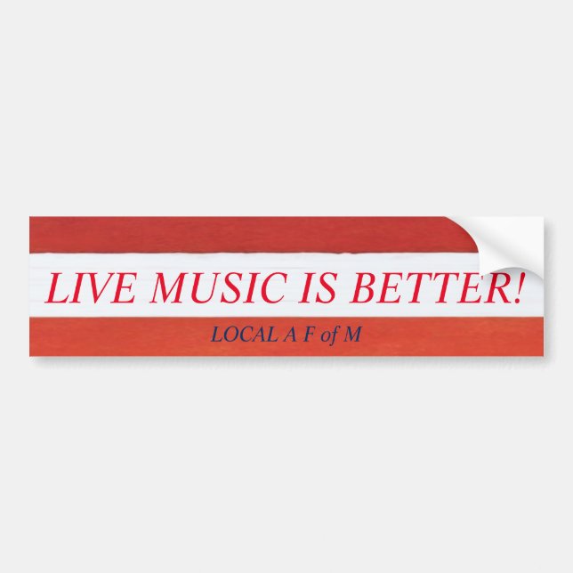 LIVE-MUSIK IST BESSER! Autoaufkleber herausgegeben (Vorne)
