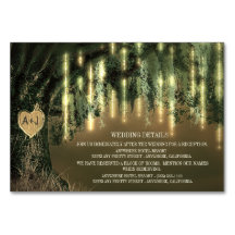 Live Oak Tree Spanish Moss Empfang + Hotel Cards