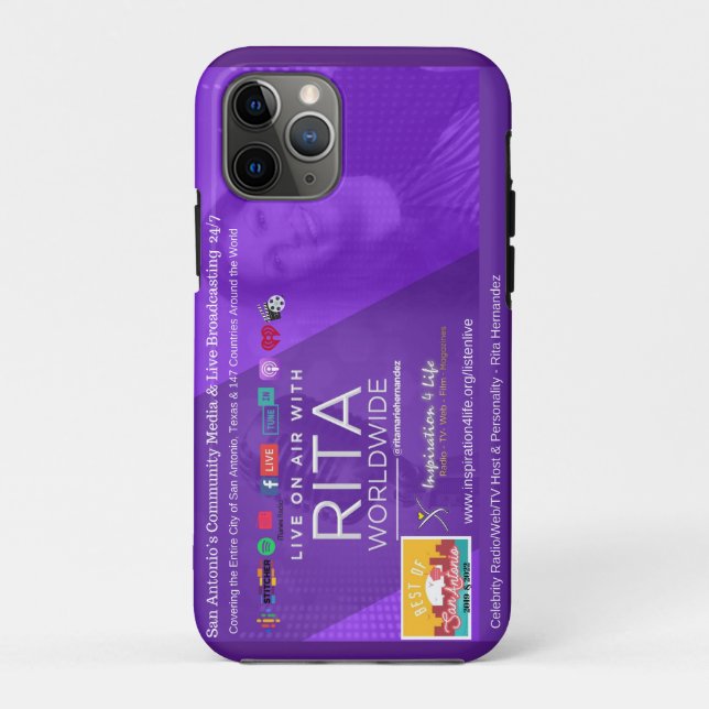 Live On Air mit Rita Phone Case für iPhone 11 Pro (Rückseite)
