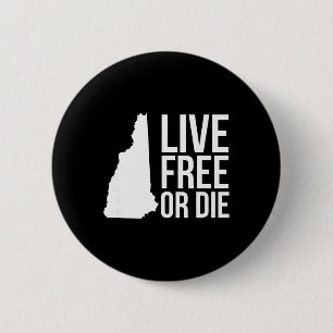 Live Or Die Nh Motto New Hampshire Karte Button