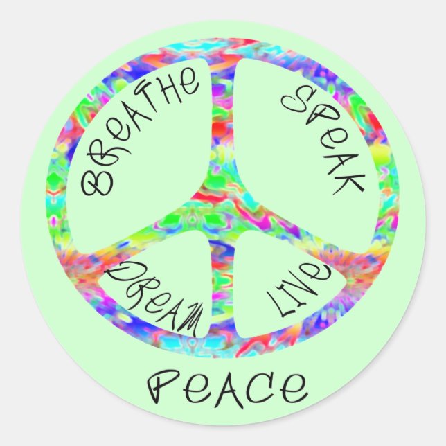 Live Peace Stickers (Vorderseite)
