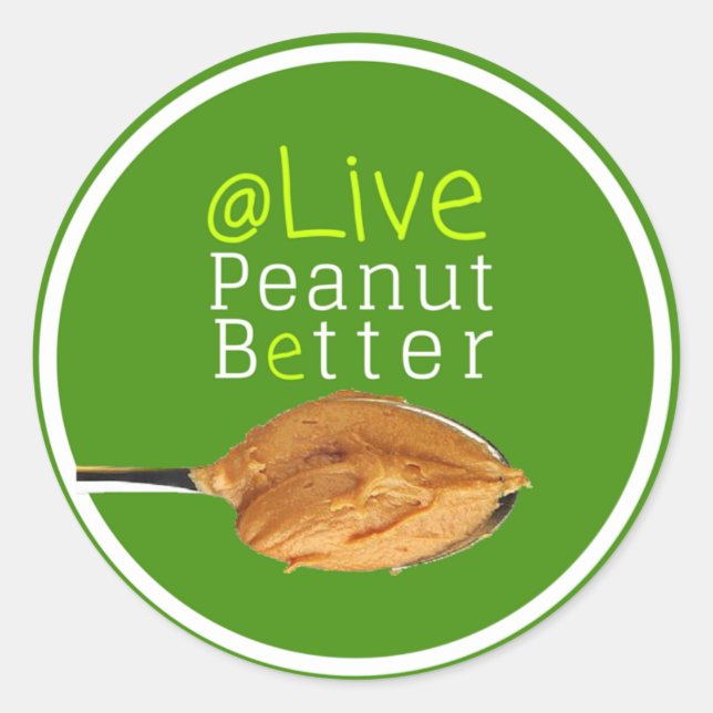 Live Peanut Better Laptop Sticker (Vorderseite)