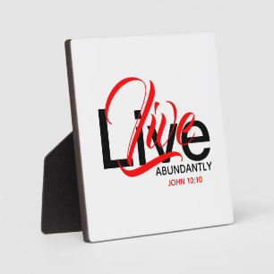 Live reichlich Schrift John 10:10 Christlich Fotoplatte