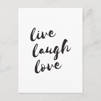 Live, Rire, Love carte postale