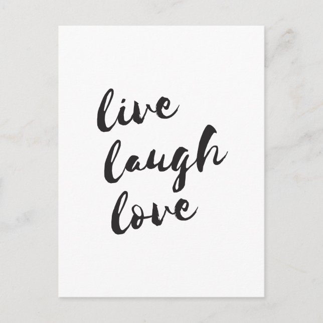 Live, Rire, Love carte postale (Devant)