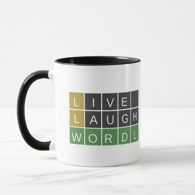 Live rire Wordle Mug (Gauche)