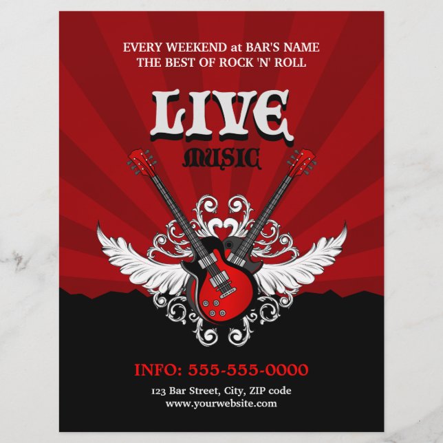 Live Rock Music Concert / Party Flyer (Vorne)