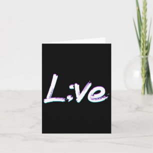 Live Semicolon Suizidprävention Bewusstsein Karte