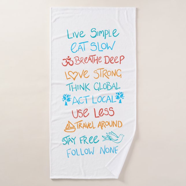 Live Simple 2 (Serviette de bain)