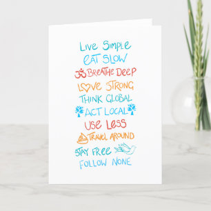 Live Simple 2 Dankeskarte
