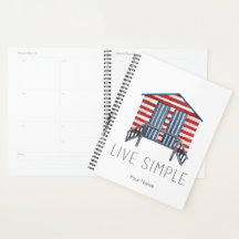 Live Simple Quote Nautic Summer Beach Hütte Cabana