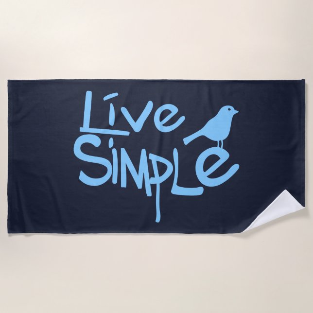 Live Simple Strandtuch (Vorderseite)