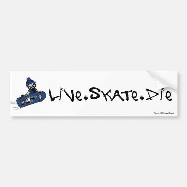Live-Skate Die Autoaufkleber (Vorne)