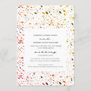 Live Stream Virtual Wedert Terrazzo Einladung