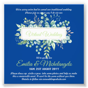 Live-Streaming-Einladungen für Virtual Wedding-Vid Fotodruck