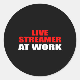 Live-Streaming-Streamer-Kit statt Türsignatur Runder Aufkleber