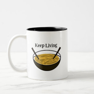 Live – Süßes positives Cartoon-Design Zweifarbige Tasse