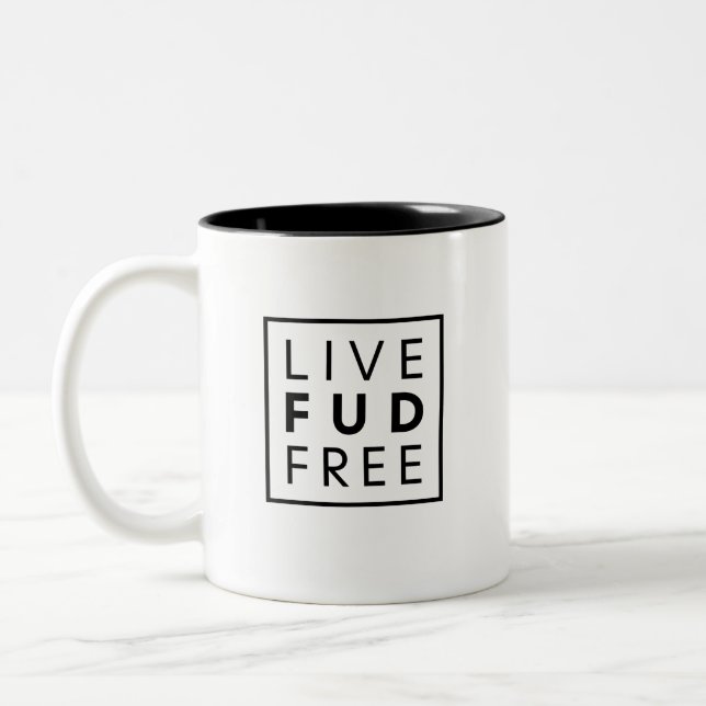 Live-Tasse der FUD-freien Signatur Zweifarbige Tasse (Links)