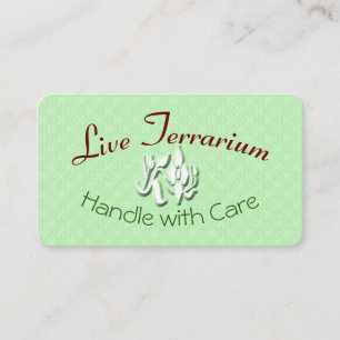 Live Terrarium Care Instructions Card Visitenkarte