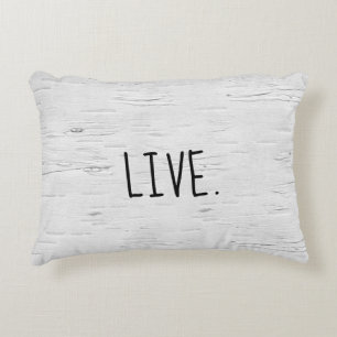 LIVE Text auf Birch Tree Akzent Pillow Dekokissen