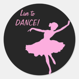 Live to DANCE! Runder Aufkleber