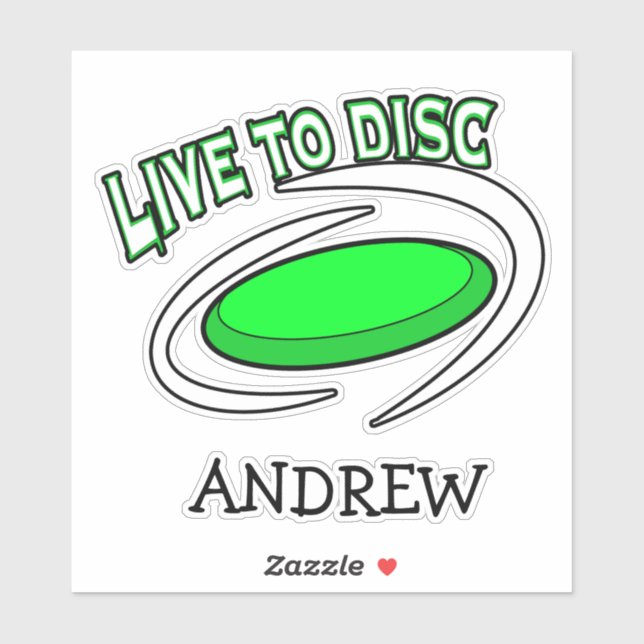 Live to Disk | Disk Golf Sticker (Blatt)