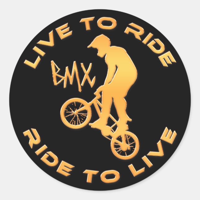 Live to Ride - BMX live Runder Aufkleber (Vorderseite)