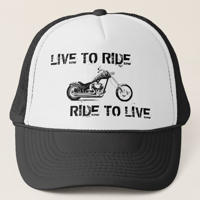 Live to ride, Ride to live Truckerkappe (Vorderseite)