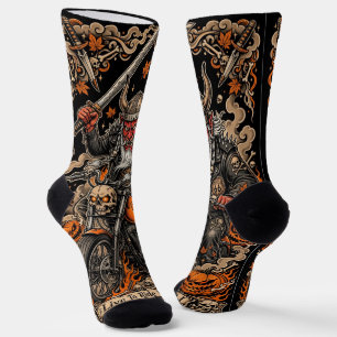 Live To Ride Variation I- Route 66 Samurai Oni Socken