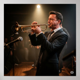 Live Trumpet Player Grafik Poster