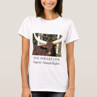 LIVE- UND GELASSENE LIVEstütztierrechte T-Shirt