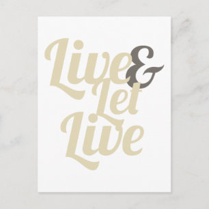 Live und Lass Postkarte