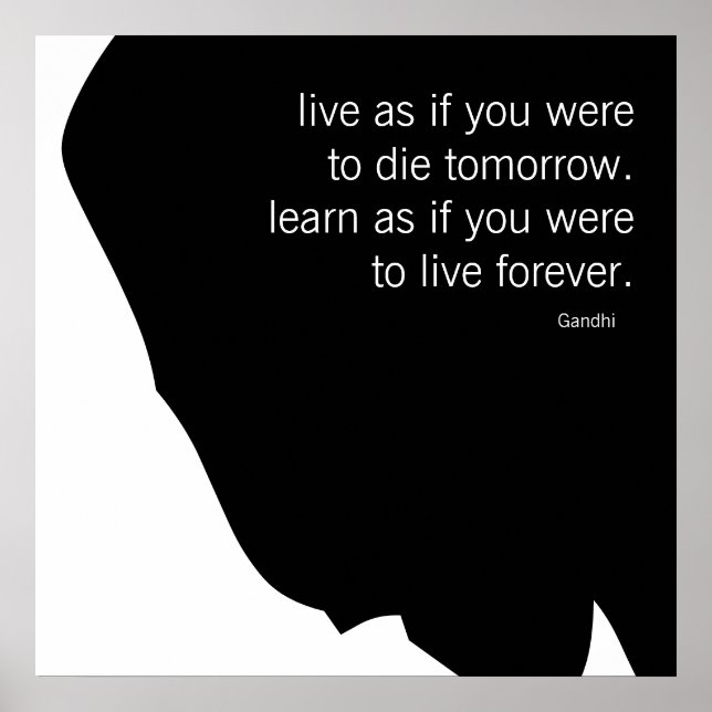 Live und Lernen Poster (Vorne)