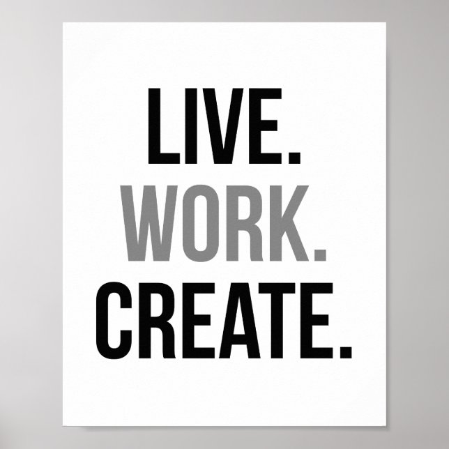 Live Work Create Poster (Vorne)