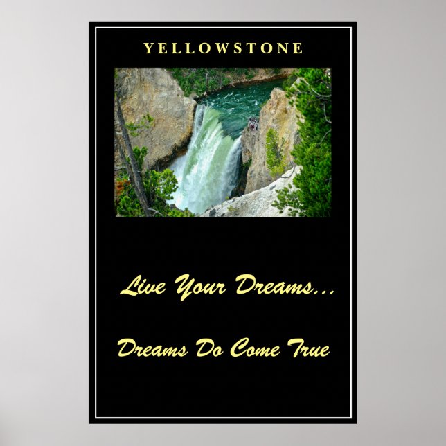 Live Your Dream Poster Yellowstone (Vorne)