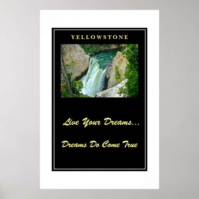 Live Your Dream Poster Yellowstone (Vorne)
