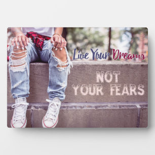 Live Your Dreams benutzerdefinierte Farbplakette Fotoplatte