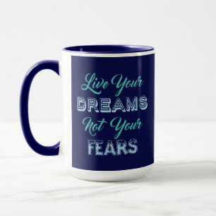 Live Your Dreams personnalisez nom & couleurs mugs