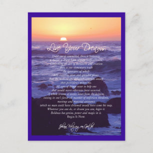 Live Your Dreams Postcard Postkarte