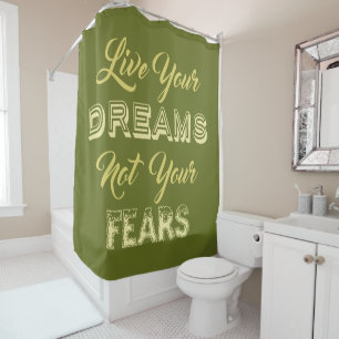 Live Your Dreams rideau de douche couleur personna