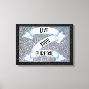 Live your Purpose Banner Wall Art Leinwanddruck