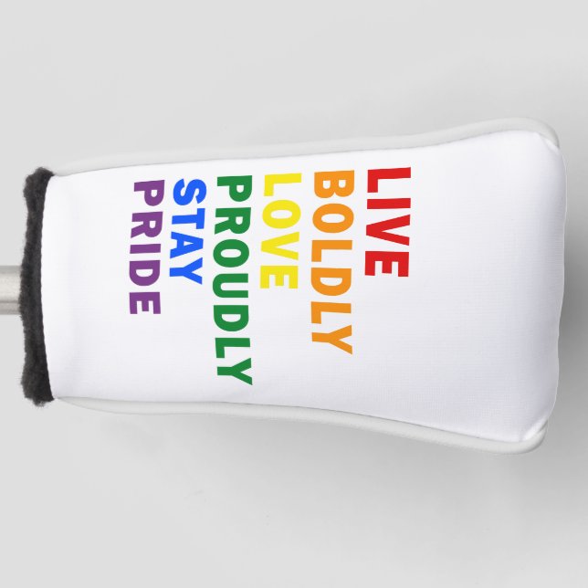 LiveBolly Liebe stolz Bleibe Pride Golf Head Cover Golf Headcover (Vorderseite)