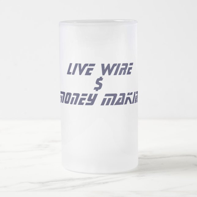 LIVEdraht, $, GELD MAKIN Mattglas Bierglas (Mittel)