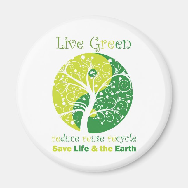 LiveGreen - Ying Yang 1 Magnet (Vorne)