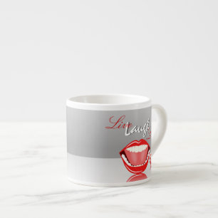 Livelachen-Lachen-großer Mundniedliche Espressotasse