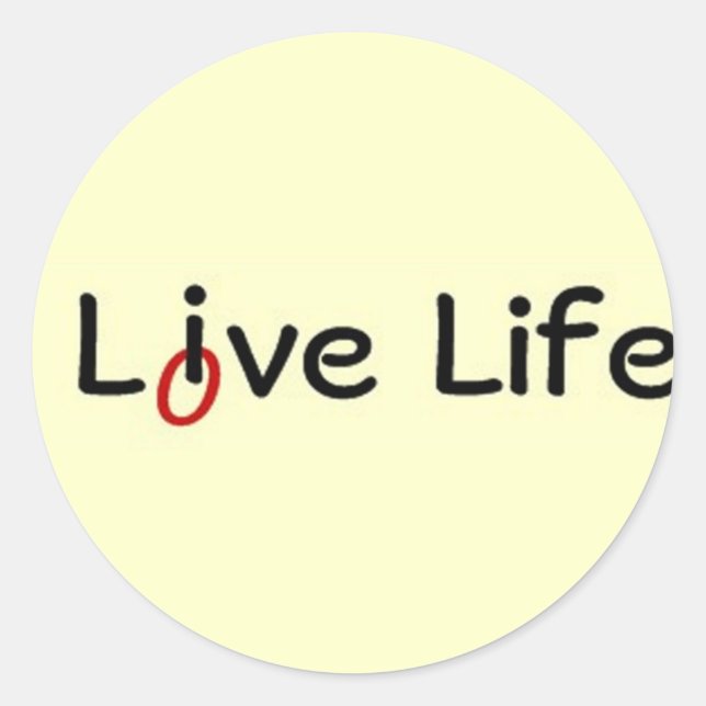 Liveleben, Liebe-Leben Runder Aufkleber (Vorderseite)