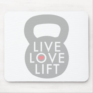 LiveLiebe-Aufzug Kettlebell Mousepad