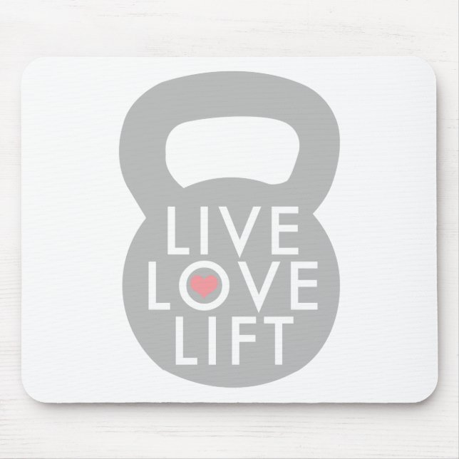 LiveLiebe-Aufzug Kettlebell Mousepad (Vorne)
